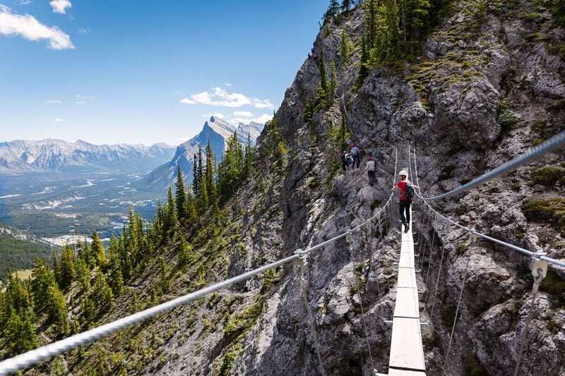 Banff: Mount Norquay 2.5 or 4-Hour Guided Via Ferrata Climb - Explorer Route (2.5 hours): your first steel holds and that suspension bridge