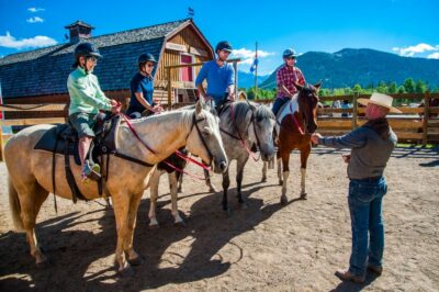 Banff National Park: 1-Hour Bow River Horseback Ride - From Banff Trail Riders’ big red stables to your first mounting lesson