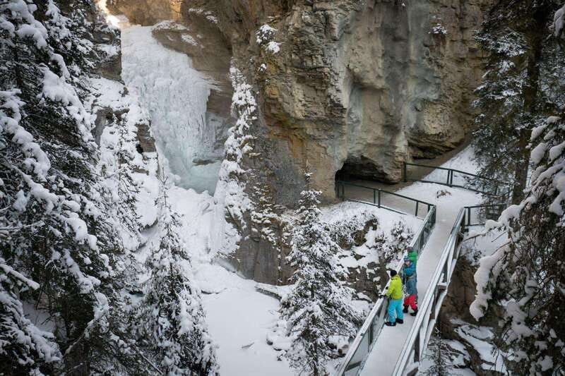 From Banff: Johnston Canyon Guided Icewalk - Picking out fossil corals as you walk the canyon bottom