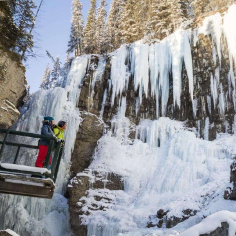 From Banff: Johnston Canyon Guided Icewalk - What you’re paying for: $69 value in a Banff winter day