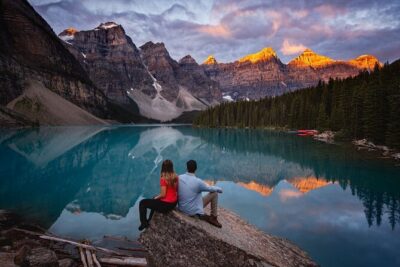 Lake Louise and Moraine Lake Golden Hour Tour - Lake Louise at dusk: turquoise water, glacier views, one focused hour