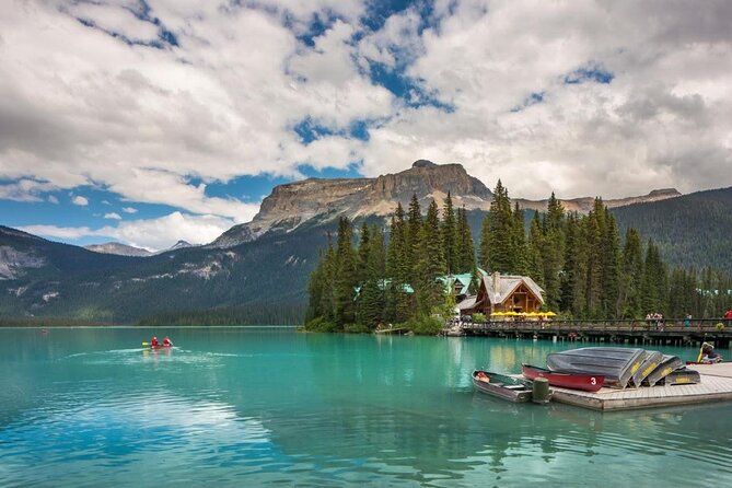 Moraine Lake, Louise, Emerald Lake, Johnston Canyon, Banff Town - Natural Bridge: a short stop with a big Kicking Horse River payoff