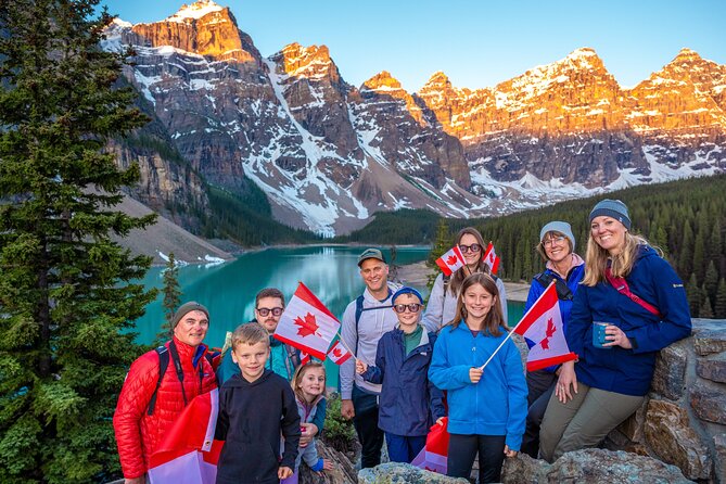 Moraine Lake Sunrise: Premium Tour from Canmore & Banff - Included warm-ups: coffee, tea, blankets, and hot chocolate