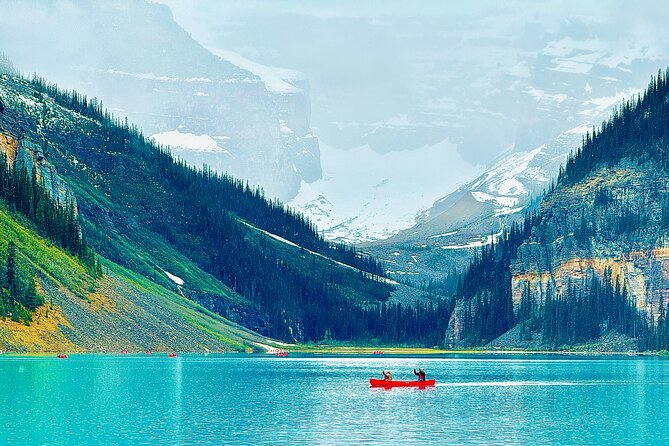 ShuttleBus 2way Banff to Lake Louise (1Hr) and Moraine Lake (1Hr) - When conditions change: alternate lakes and lookout stops