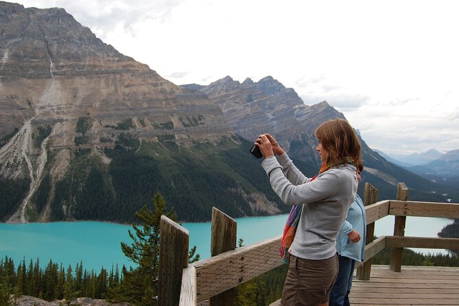 Western Classic - One Way Calgary To Vancouver Rockies Bus Tour - Peyto Lake: the quick turquoise payoff (if Parks Canada is open)
